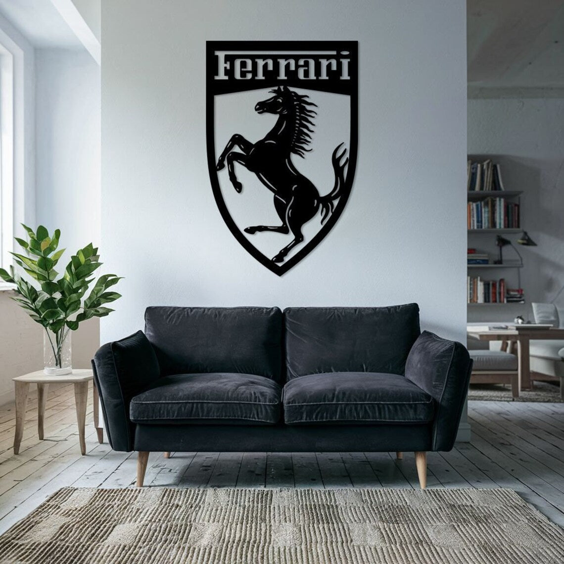 Ferrari Logo Wall Decor – Acrylic Wall Art