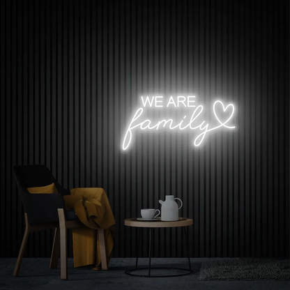 We Are Family Neon Sign, Family Neon Wall Art