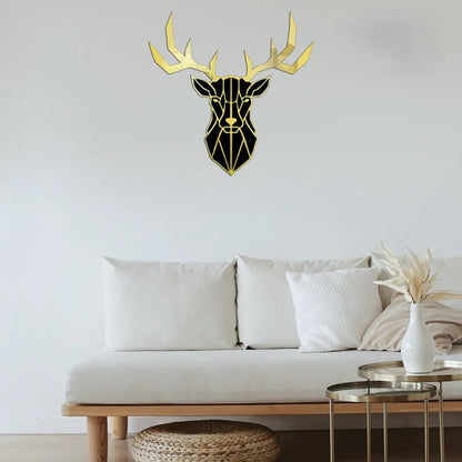 Deer Head Acrylic Mirror Wall Décor