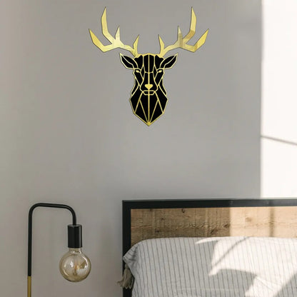 Deer Head Acrylic Mirror Wall Décor