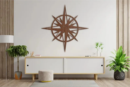 Wooden Compass Wall Art Nursery Décor
