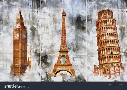 Iconic Landmarks Triptych