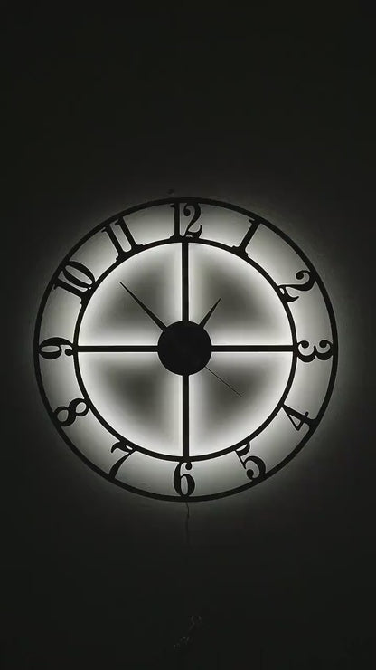 Lighted Wall Decor, Unique Led Wall Clock, Modern Led Clock