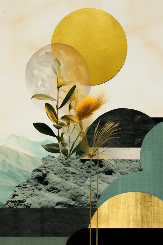 Golden Ascent: A Modern Landscape