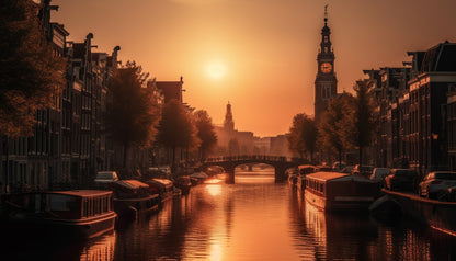 Amsterdam Canal Sunset